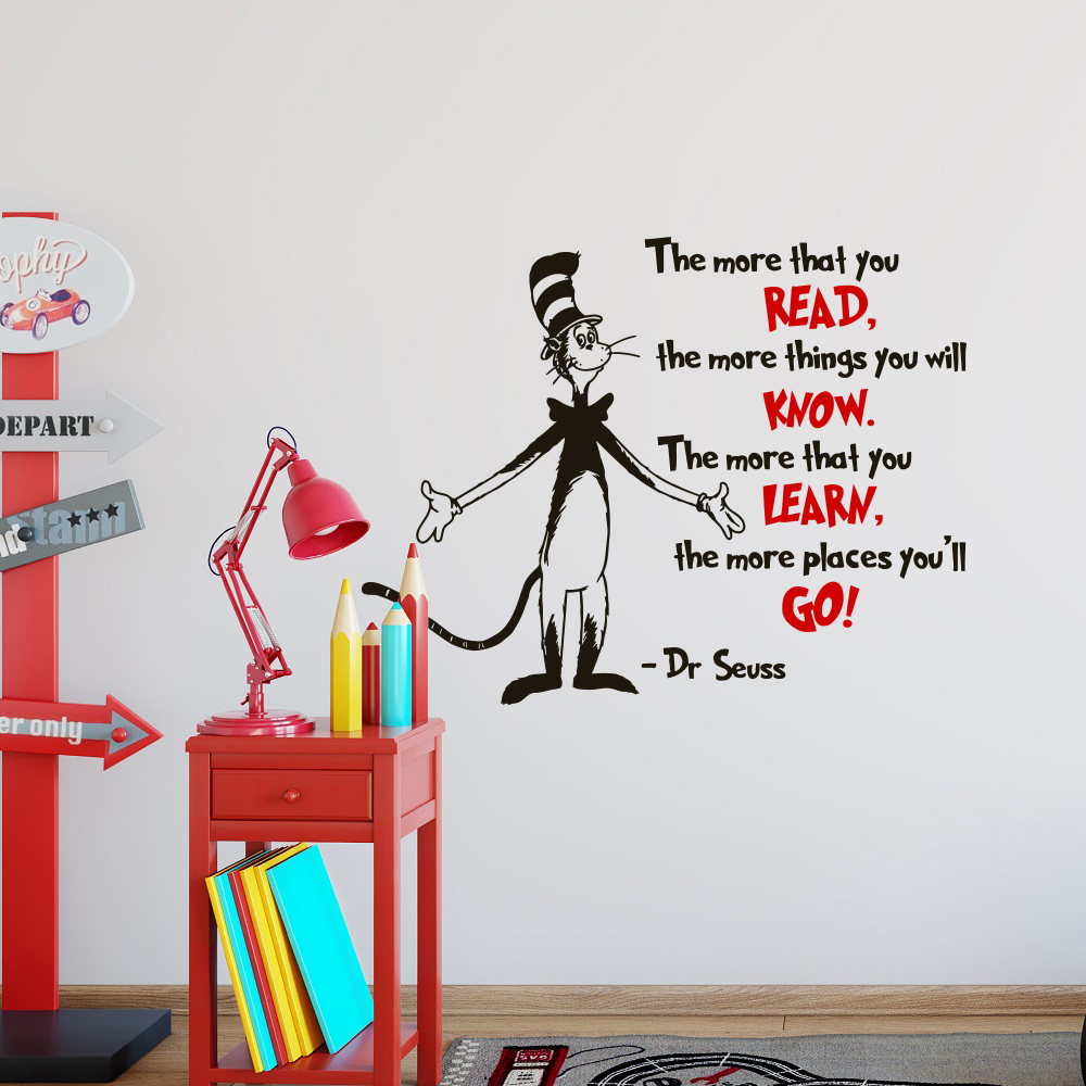 Dr Seuss Wall Decal Quote The More That You Read Dr Seuss Etsy