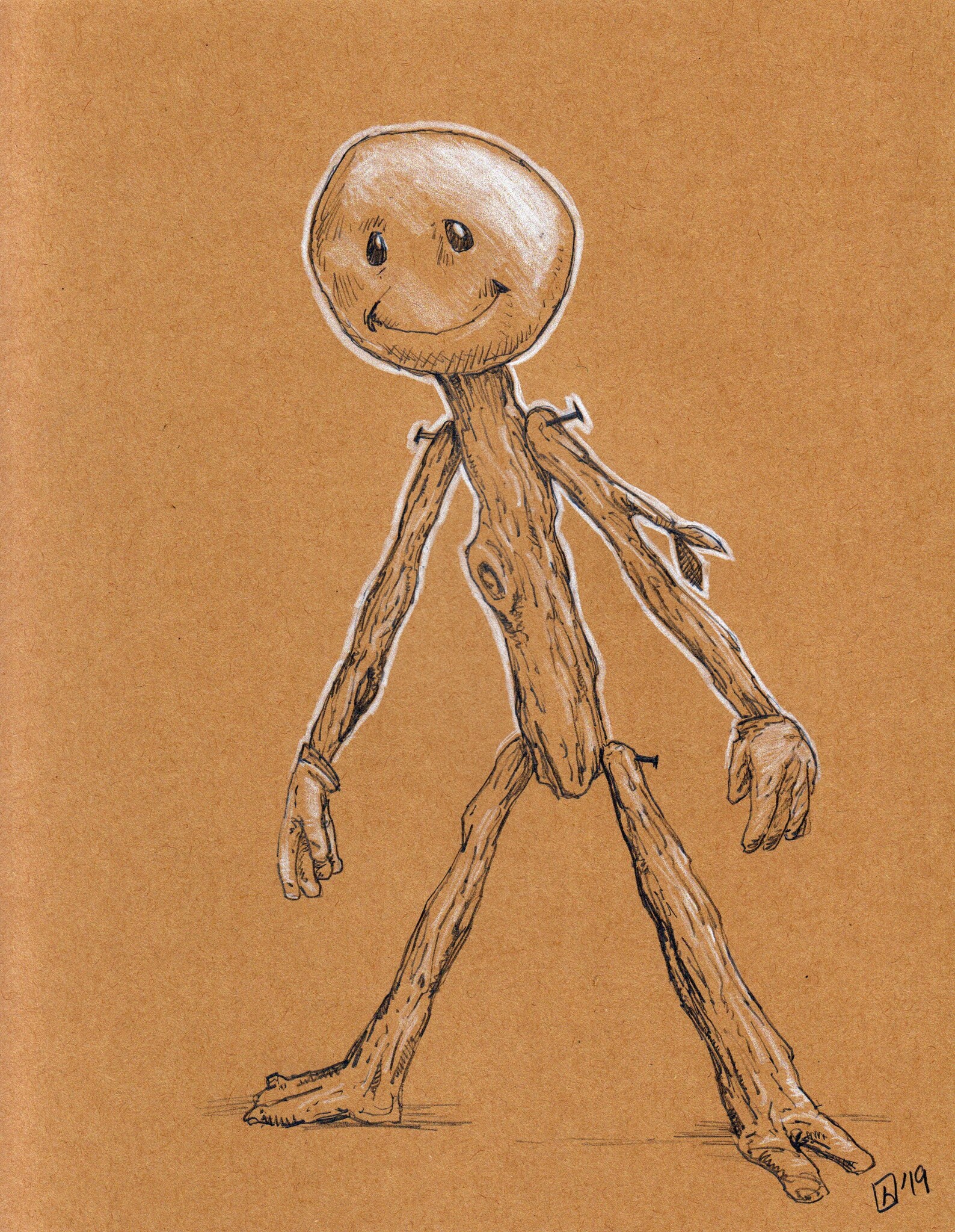 Pencil Original: Stick Figure | Etsy