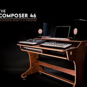 Large Mid-century Studio Desk: Composer Workstation by