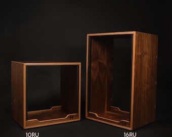Walnut Audio Rack – Stackable Studio Rackmount Furniture