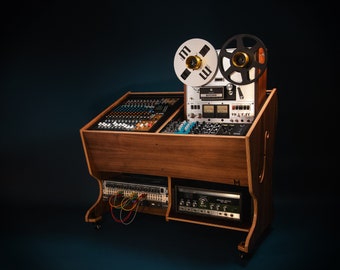 The COMPANION - Walnut Audio Rack and Mastering Desk OR Sidecar