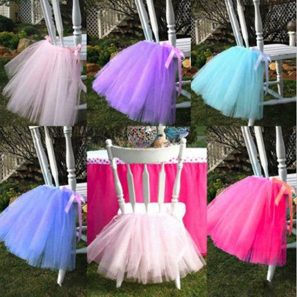 Chair TULLE tutu Skirt 27 COLOURS