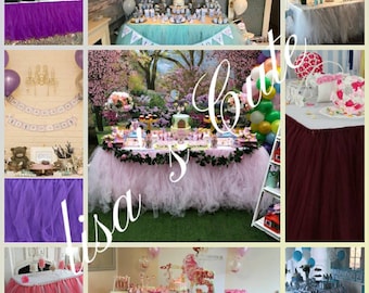 Fluffy Tulle tutu Table Skirt