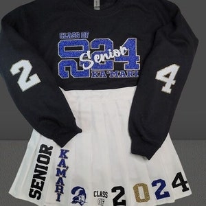 Seniors Sweatshirt and Skirt sold separately add each item to make a complete set