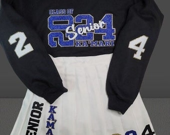 Seniors Sweatshirt and Skirt sold separately add each item to make a complete set