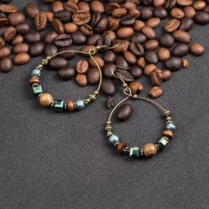 Earth Tone Coffee colour Earrings