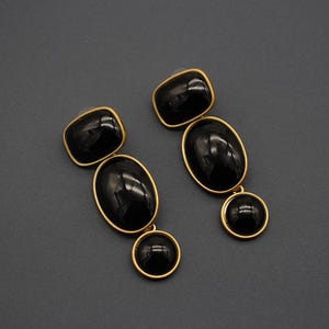 Gold And Black Antique Colored Earrings Black Dangle And Drop jewellery Vintage Unique 8 Trinket Gift For Her Infinitely Earring