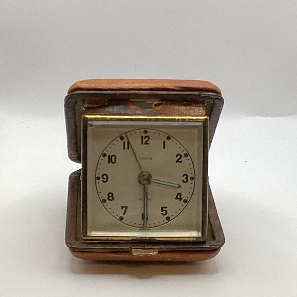 Orbros Travel Alarm Clock Germany 1950’s Not working