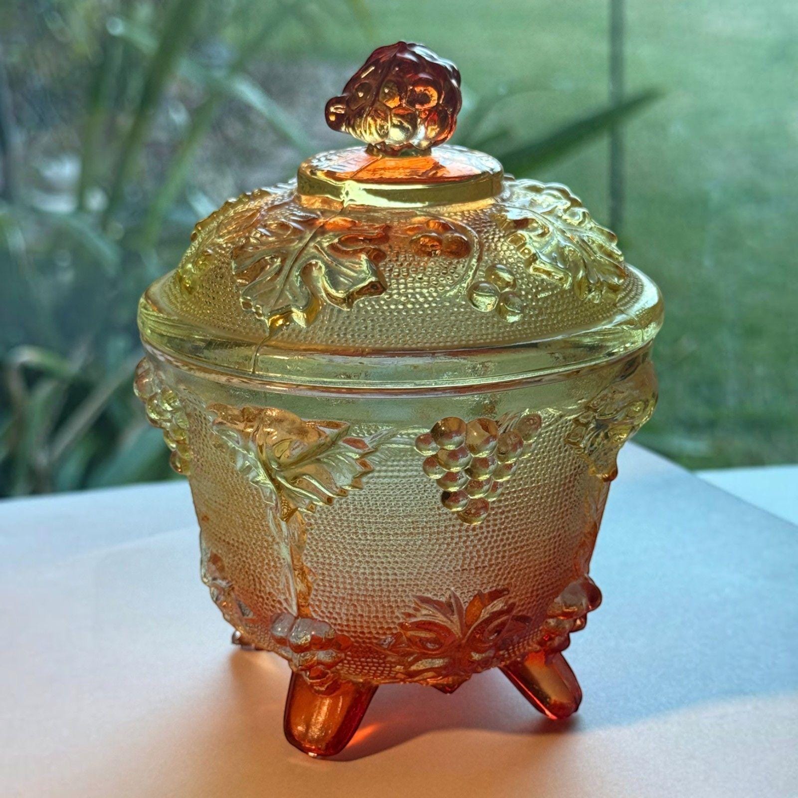 Yellow Carnival Glass - Etsy
