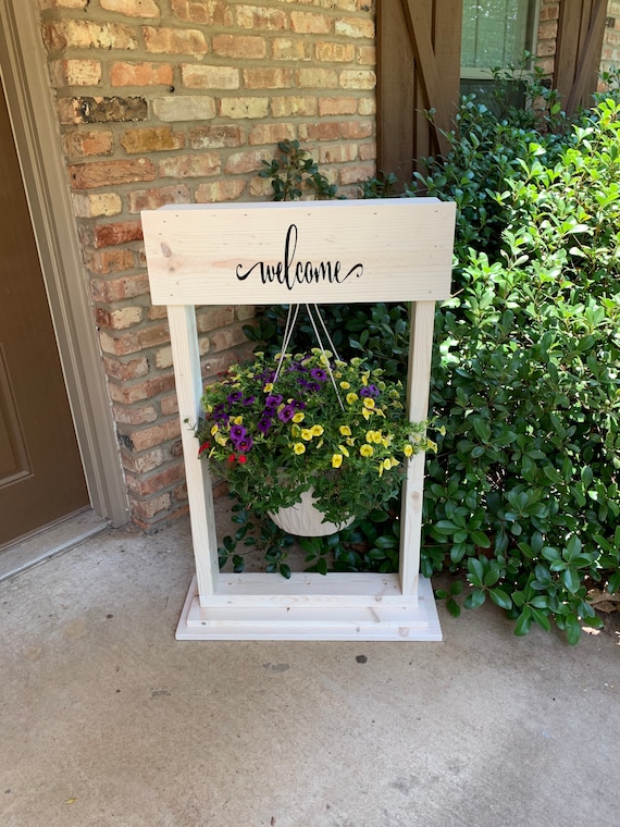 Hanging Plant Stand Hanging Flower Basket Stand Etsy