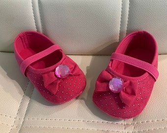 Pink Baby Shoes, Pink and Gold Baby Shoes, Polka Dots Baby Shoes, Girl Pink Shoes, Baby Girl Canvas, Baby Canvas Shoes,