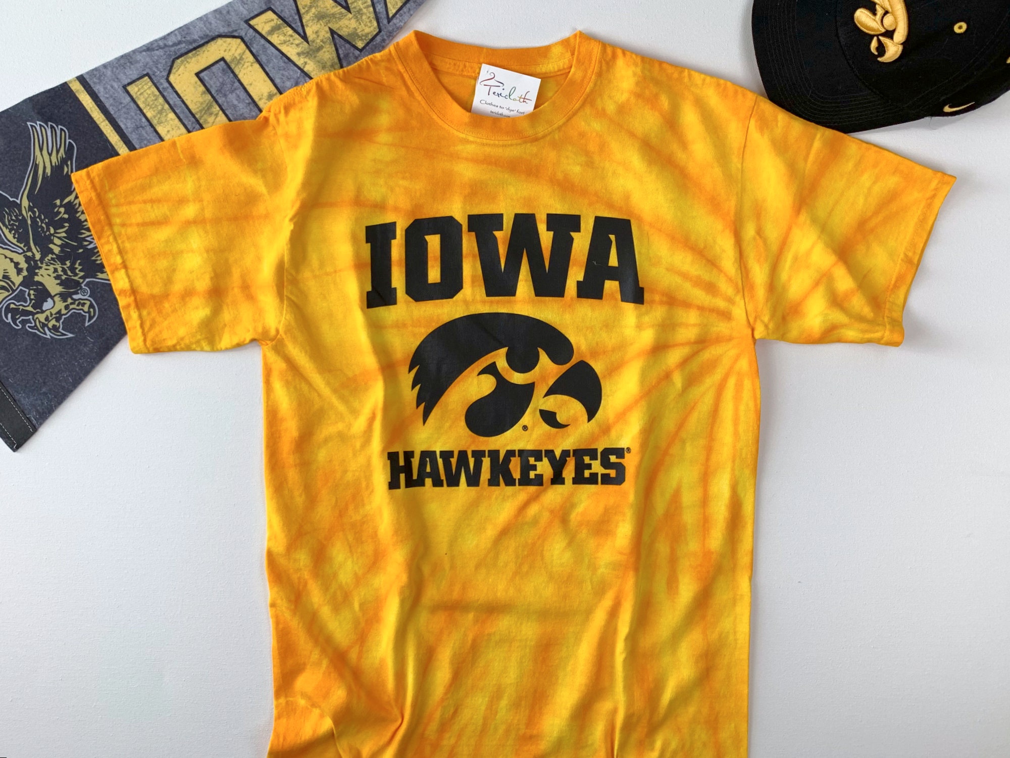 Iowa Hawkeyes adult short sleeve tie dye t-shirt | Etsy