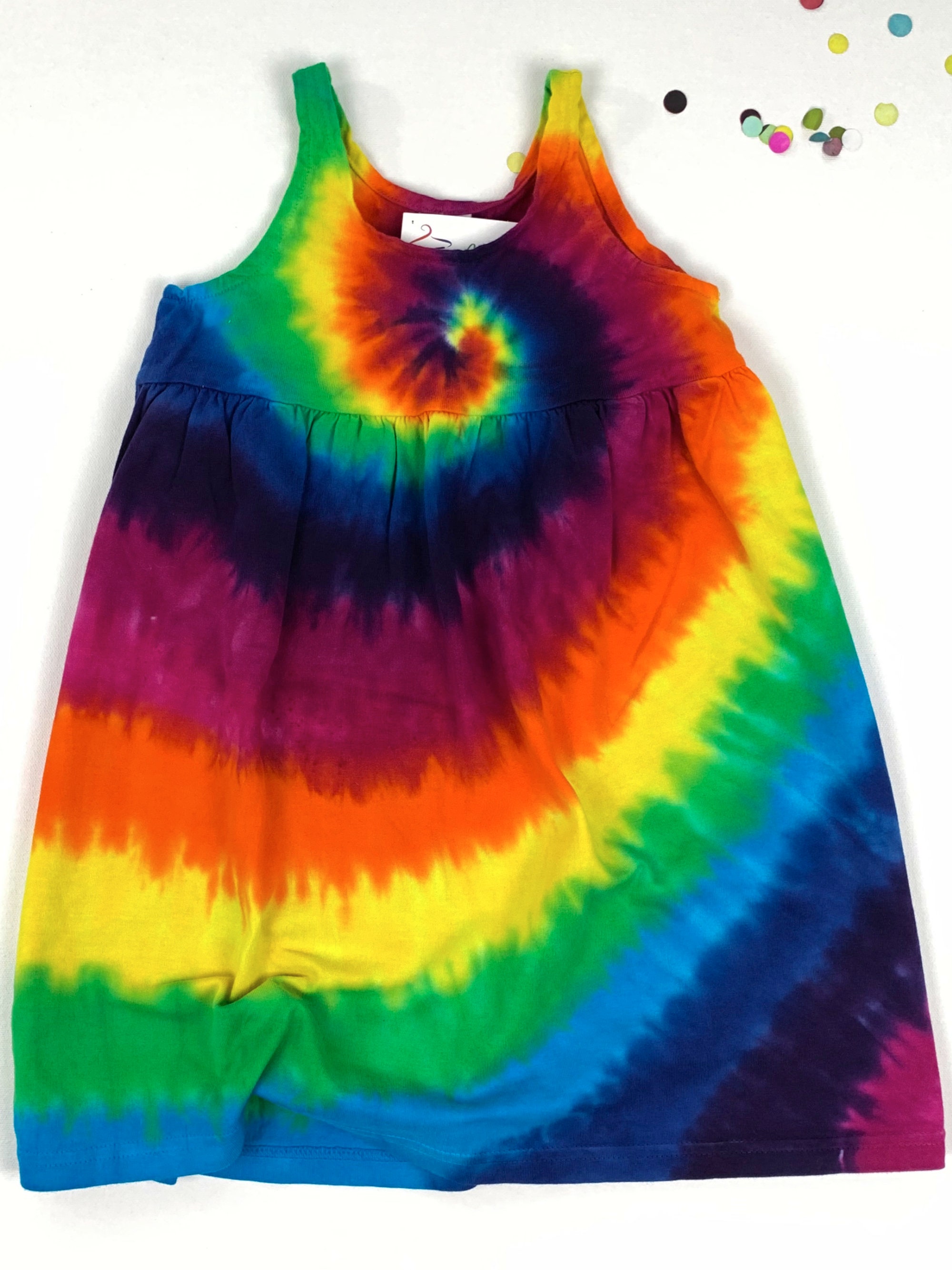 Stunning toddler tie dye dress rainbow spiral tie dye dress | Etsy