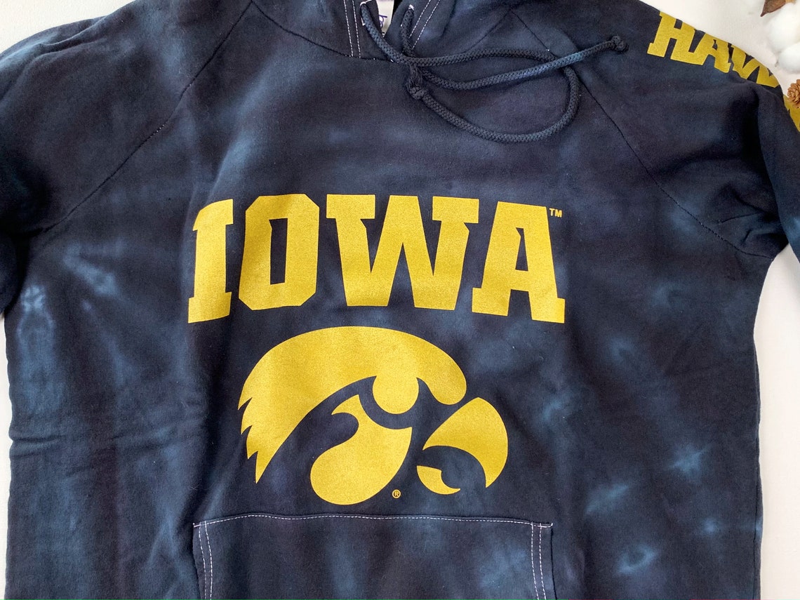 Juniors 2X-Iowa Hawkeyes Women's Black Tie Dye Sweatshirt | Etsy