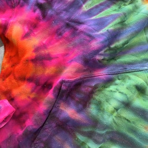 Hand Dyed Tie Dye Hoodie / Tie Dye Hooded Sweatshirt / Tie Dye - Etsy