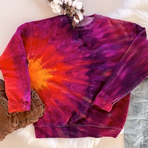 Individually hand dyed sweatshirt / Tie dye crew neck / Tye dye sweatshirt