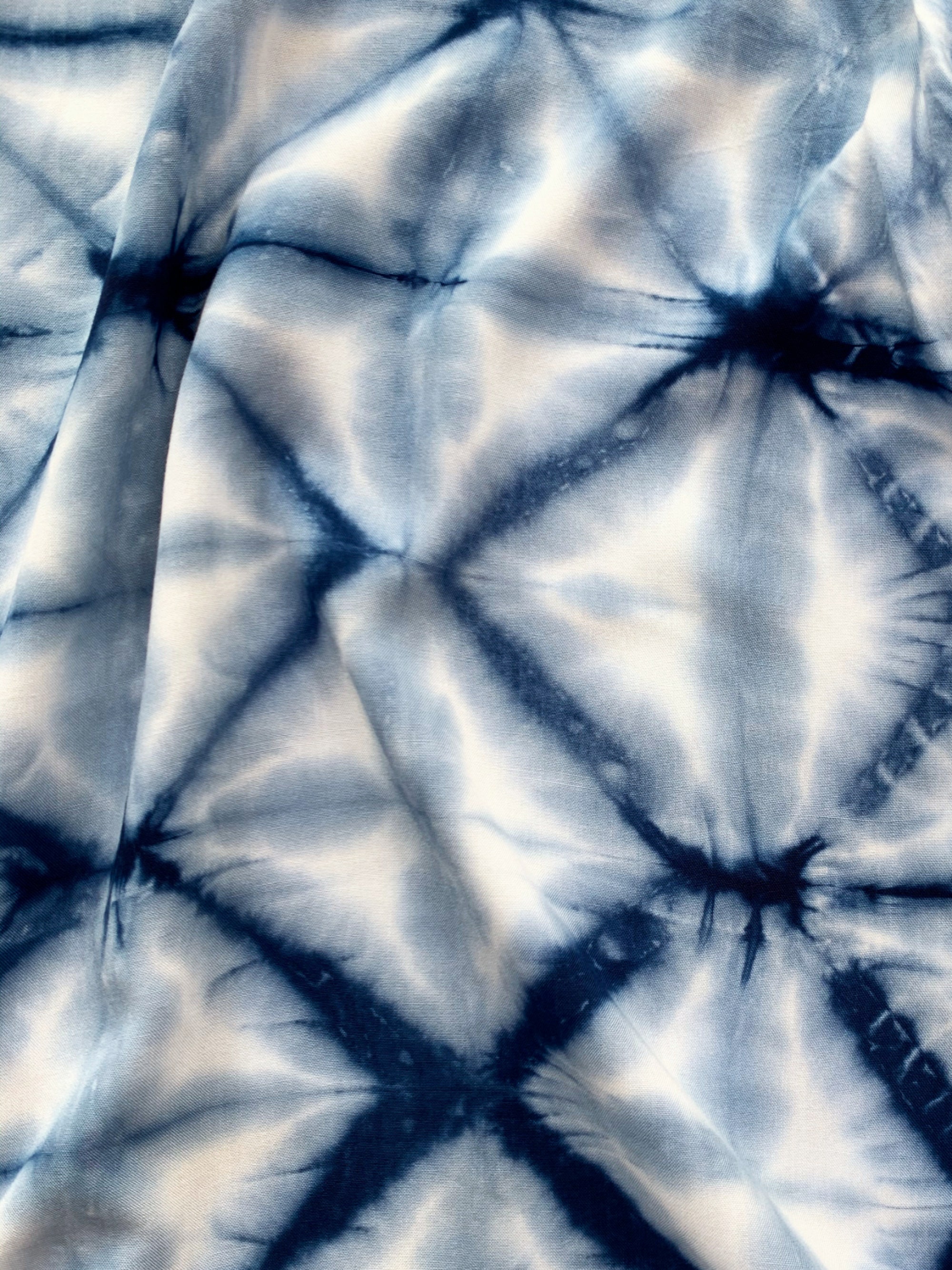 Unique indigo blue geometric tie dye patternhigh low rayon Etsy
