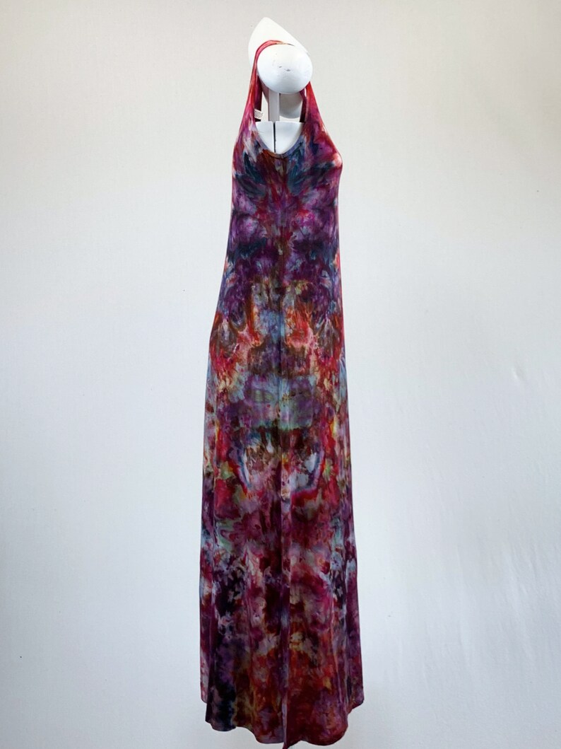 M-Striking ice dye midi rayon dress size MEDIUM