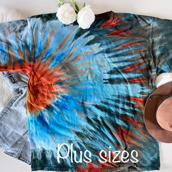 Plus size tie dye t-shirt / Tye dye tee shirt / Shirts in plus sizes / Tie dye shirt / Unisex sizes / Gift for her / Gift for him
