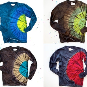 Hand dyed tie dye long sleeve t-shirt / Tie dyed tee shirt / Tye dye shirt / Gift for her / Gift for him