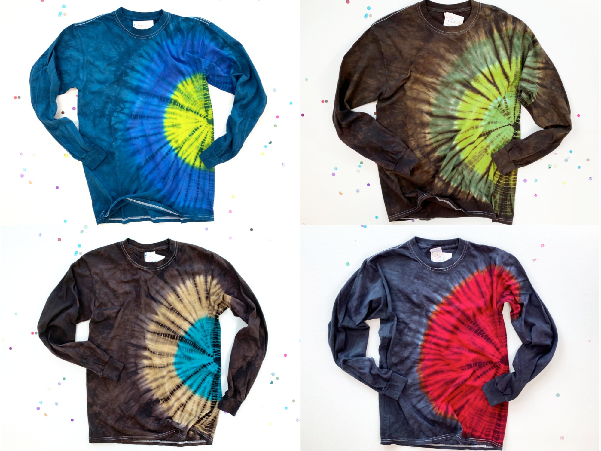 Unique shibori tie dye long sleeve adult tshirts tie dye Etsy