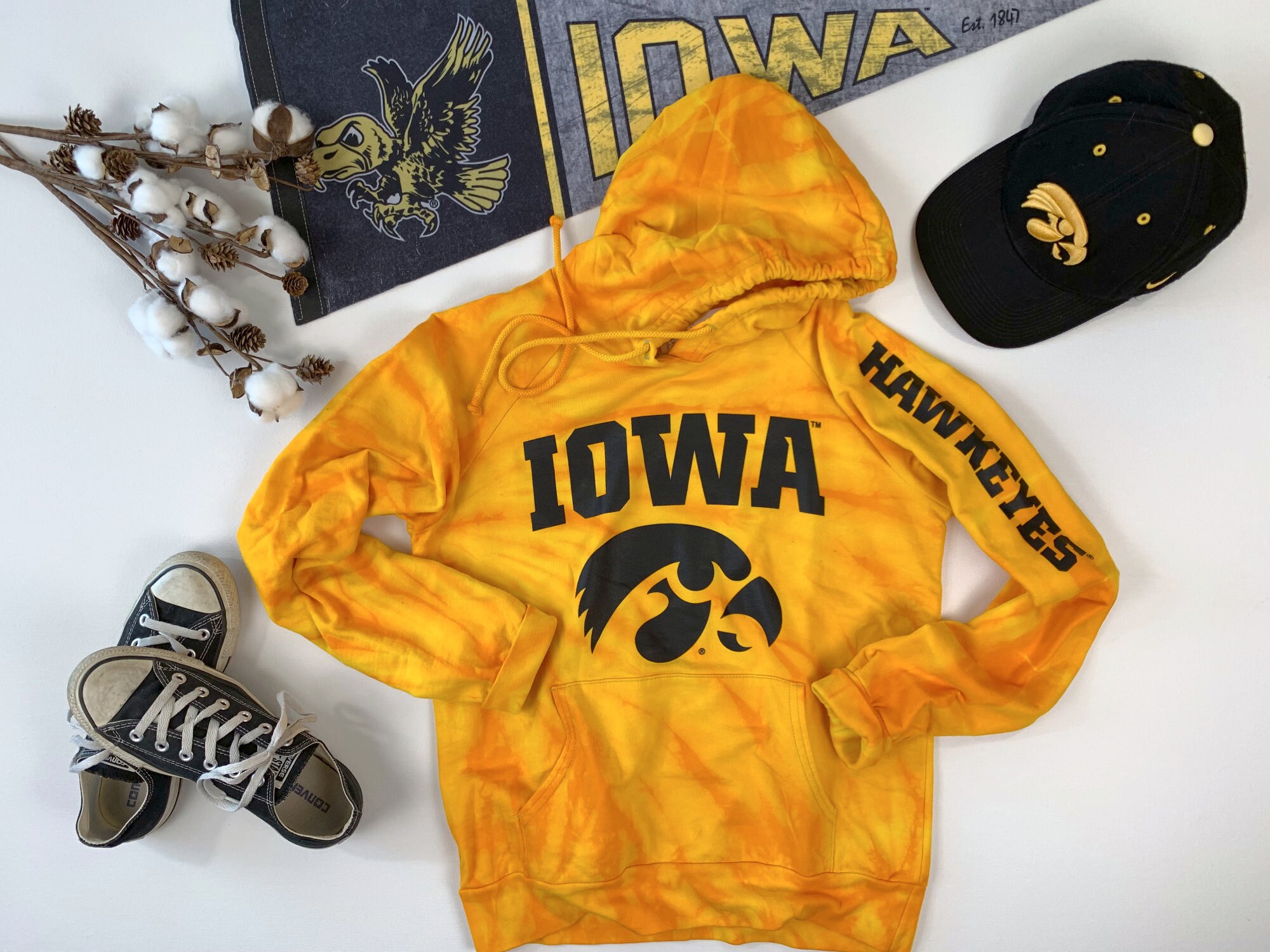 Yellow iowa hawkeye sweatshirt Clearance