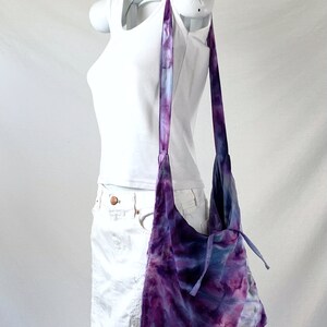 Sac en coton teint à la main / Sac à main en tissu Tie Dye / Sac à bandoulière Tye Dye / Cadeau pour elle image 8