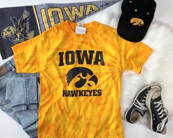 Iowa Hawkeyes adult tie dye t-shirt / Iowa Hawkeyes apparel / Iowa tee / Iowa t shirt / Iowa Hawkeye clothing