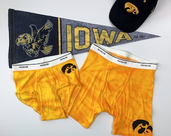 Iowa Hawkeyes tie dye briefs and boxer briefs