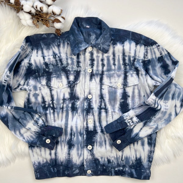 Tie dye jean jacket / Tie dye denim jacket / Tye dye jacket / Gift for her / Gift for him