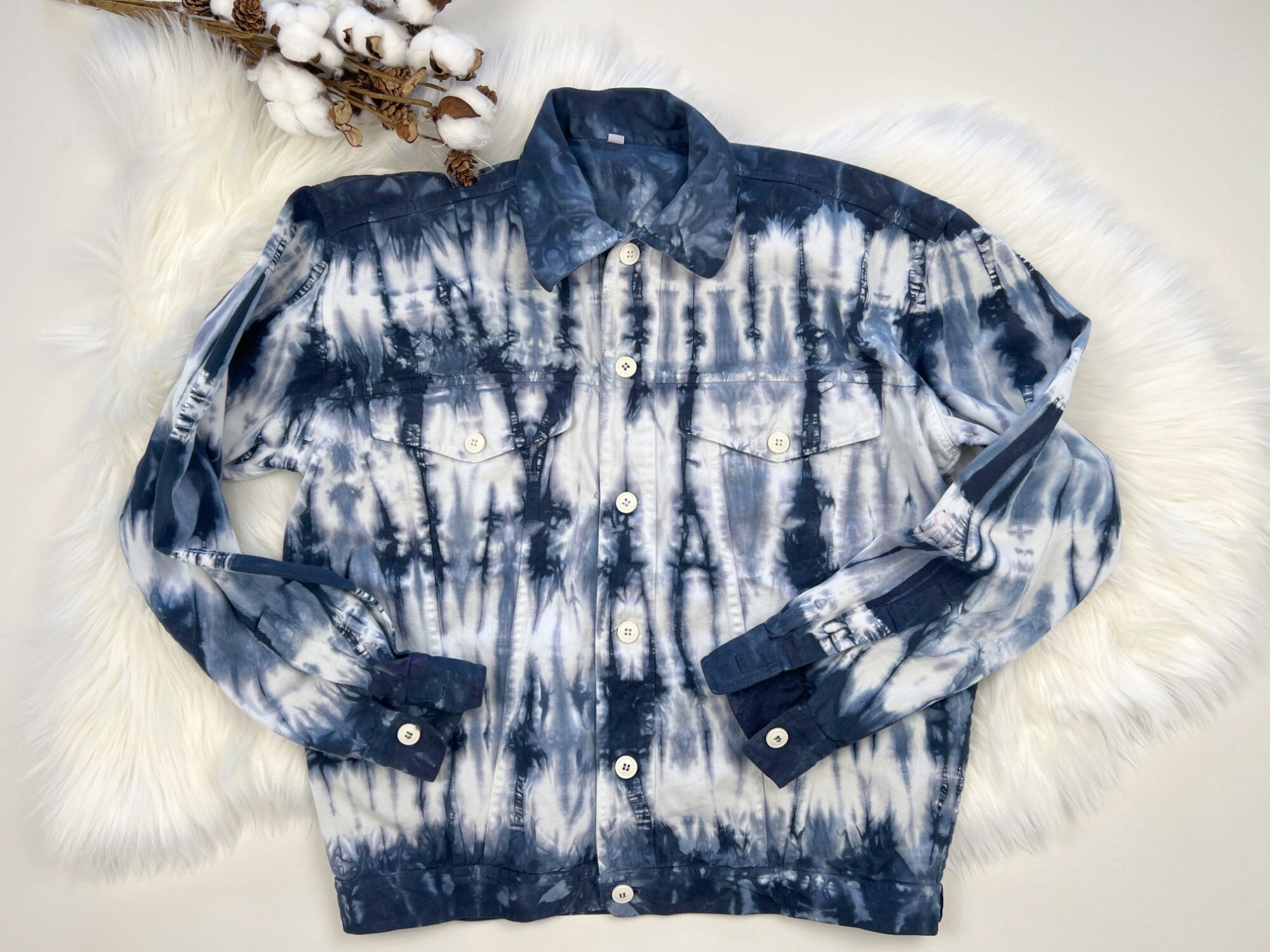 tie dye fur jacket