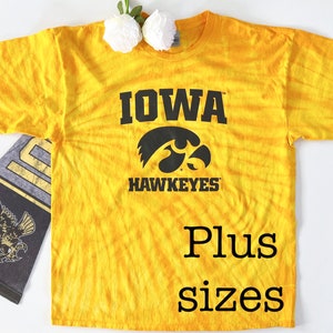 Adult plus size Iowa Hawkeyes tie dye t-shirt