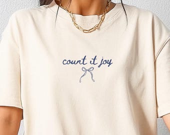 Count it All Joy Shirt, Subtle Christian Shirt, Christian Comfort Colors, Preppy Christian Shirt, Bible Verse Tee, Oversized Christian Tee