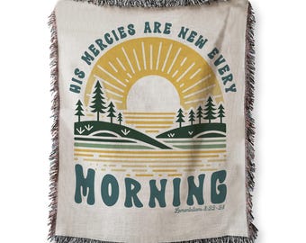 Woven Bible Verse Blanket | Christian Blanket or Tapestry for Sister In Christ | Perfect Faith Affirmation Gift For Sister, Teen, or Wife