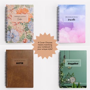 Personalized Church Notes Journal | Spiral Notebook for Sermon Notes or ...
