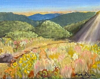 High Desert Meadow, ochtend, herfst.