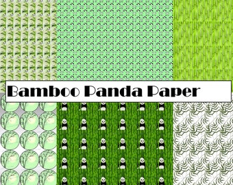 Panda/Bamboo/Grass paper Multiple Designs Ideal for Scrapbooking, BUJO, Crafts, and making cards