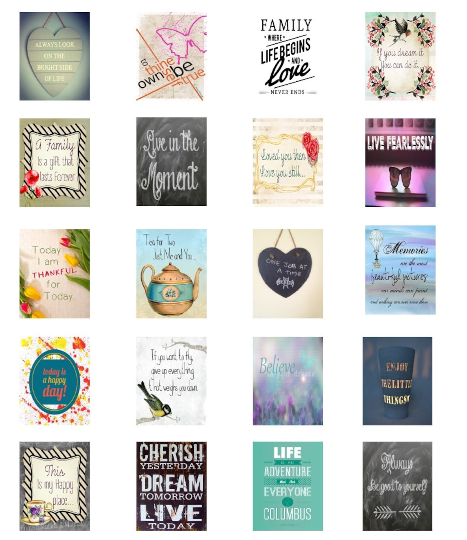 MiniQuotes and Inspiration Printable Planner Stickers/Avery Etsy