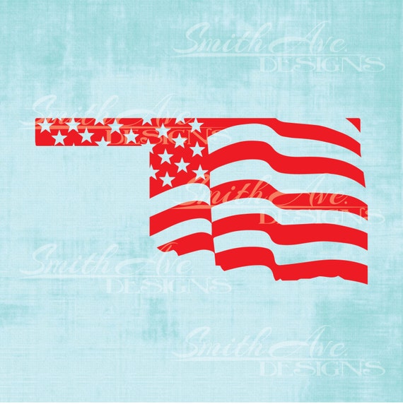 Download Oklahoma American Flag SVG File USA Flag States 4th of | Etsy