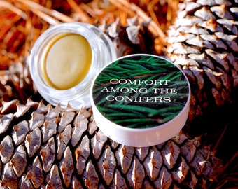 Natural Botanical Perfume Comfort Among the Conifers Solid Perfume Forest Scent Unisex Coniferous Pine Needle Hemlock Spruce Orris Butter