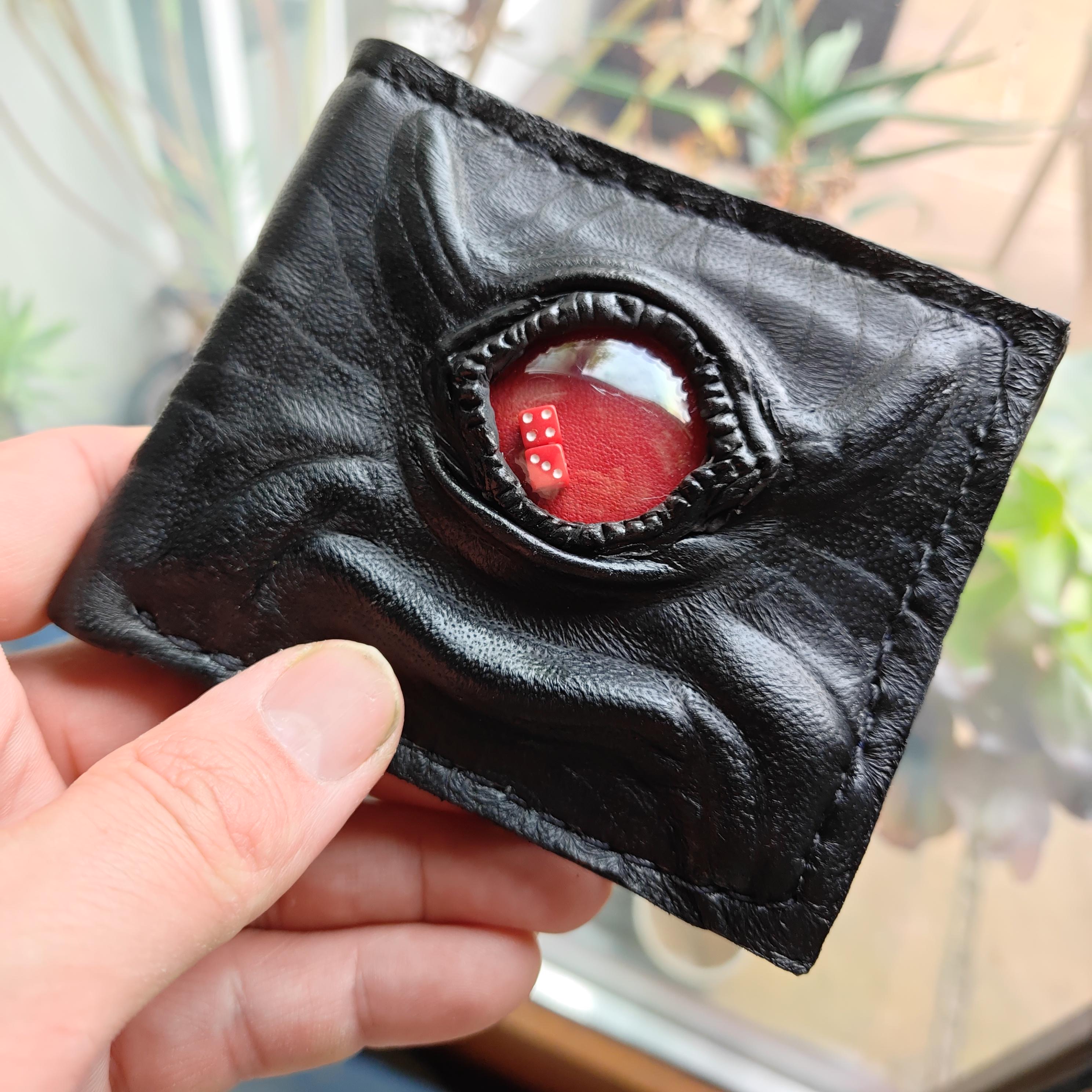 Dice Eye Monster Face - Wallet - Necromonicon - Demon Eyes