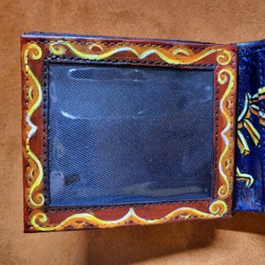 Holy Relics Majoras Mask leather wallet Leather Bifold Wallet Handcrafted Legend of Zelda Wallet Link Wallet image 4
