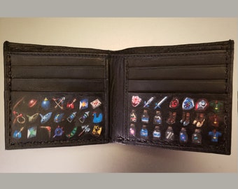 Add items into the card holder front of your wallet.