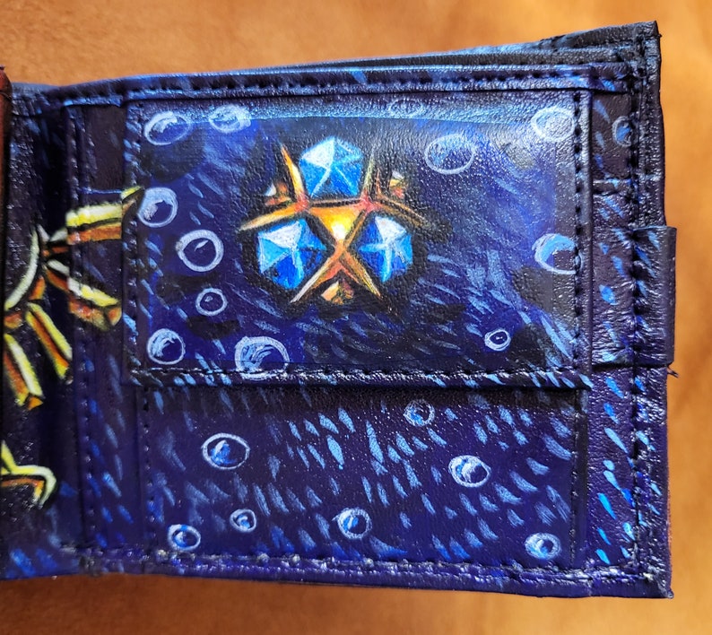 Holy Relics Majoras Mask leather wallet Leather Bifold Wallet Handcrafted Legend of Zelda Wallet Link Wallet image 5