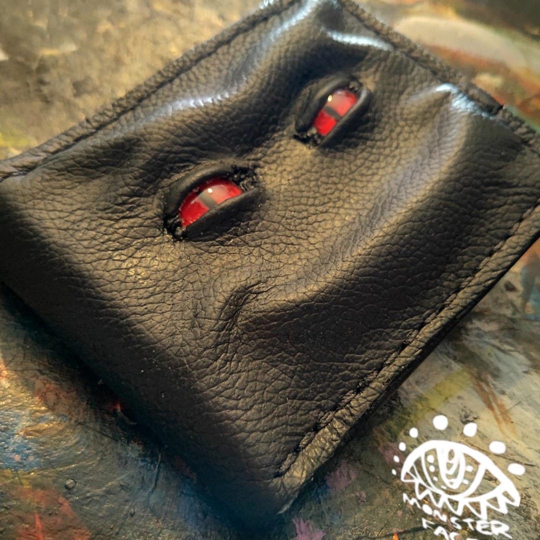 Malicious Schmuggle Leather Wallet - Monster Face - Enderman
