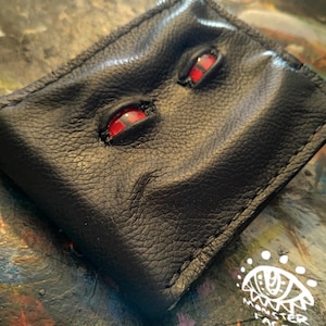 Malicious Schmuggle Leder Geldbeutel - Monstergesicht - Enderman - Necromonicon - Dämonen Augen - Leder Geldbeutel.