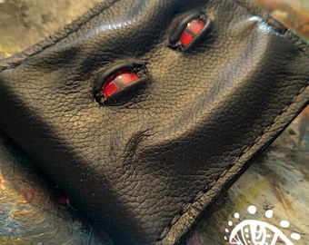 Malicious Schmuggle Leather Wallet - Monster Face - Enderman