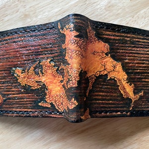 Map of Spira - Leather Bifold Wallet - Handcrafted Final Fantasy X inspired Wallet -