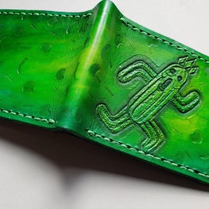 Cactuar - Handgefertigte Geldbörse aus Leder - Handgefertigt von Final Fantasy -