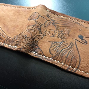 Suede Chocobo moogle rider Leather wallet.